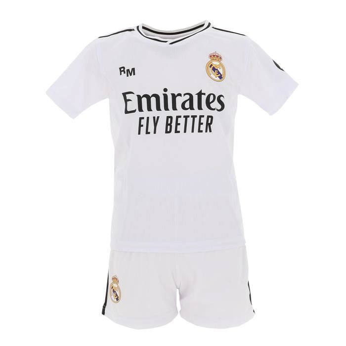 Maillot de football - HOLIPROM - Mbappe Home Jersey - 100% Polyester - Short Inclus - Écusson Sérigraphié