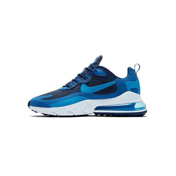 Basket Nike AIR MAX 270 REACT - Homme - Lacets - Textile - Bleu