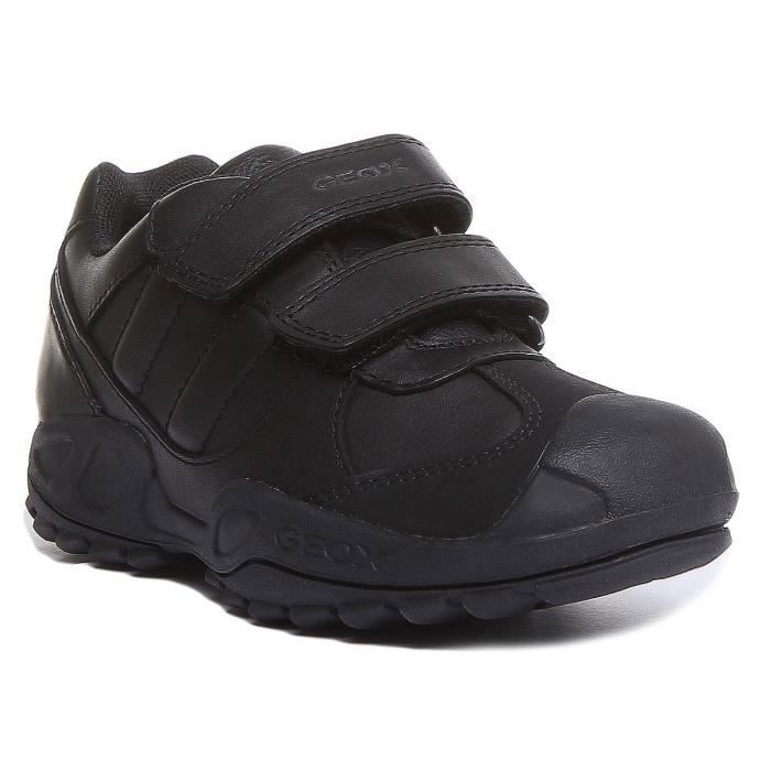 Geox Baskets - GEOX - J Savage - Cuir - Noir - Fille - Semelle antibactérienne
