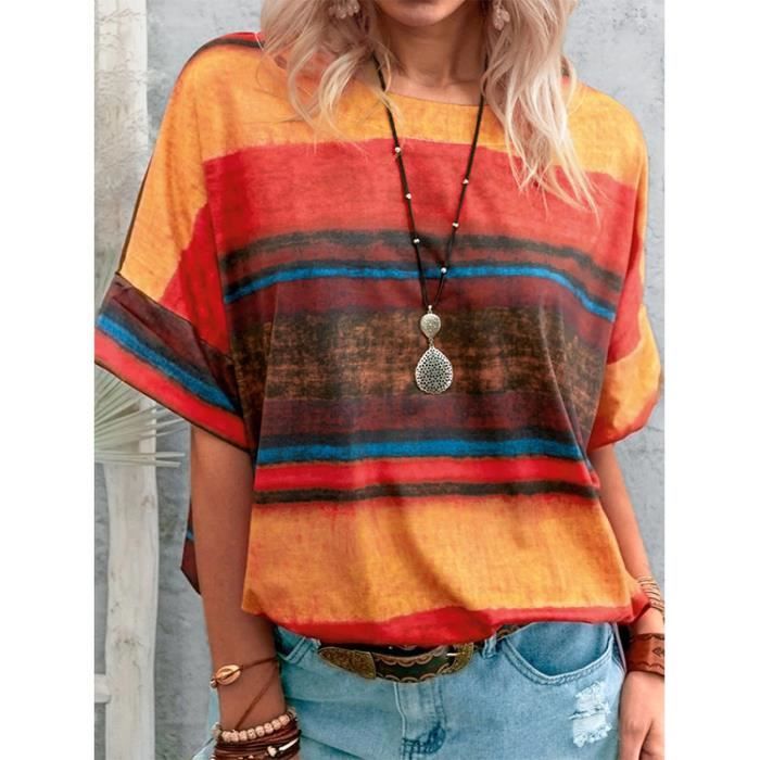 T-shirt Unisexe Oversize Col Rond - Coton Doux Manches Courtes - Style Décontracté été Et Cosplay