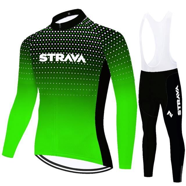 Maillot Cyclisme Homme Manche Longue Hiver – Set Thermique Polaire Avec Pantalon Gel 3D – Respirant, Coupe-vent - 11