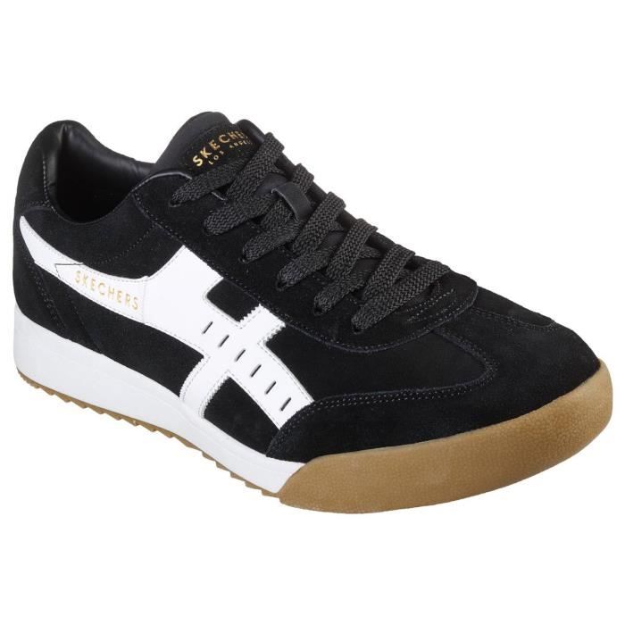 Skechers Sneakers Homme - SKECHERS - ZINGER-MANCHEGO BKW - Noir - Cuir - Lacets