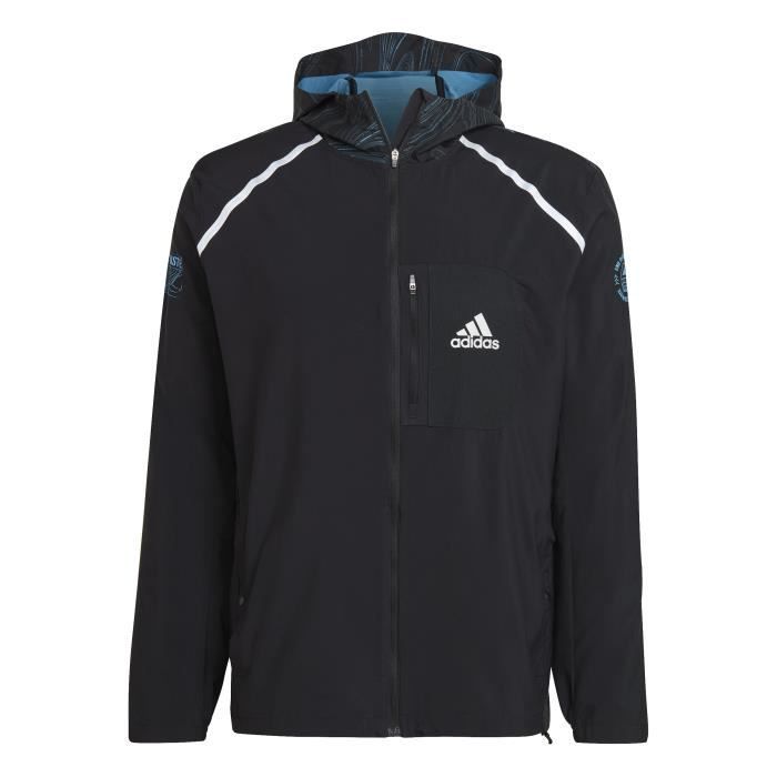 Veste de running - adidas For the Oceans - Noir - Respirante - Manches longues - XS