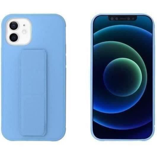 MYWAY COQUE AVEC FONCTION STAND BLEU CIEL IPHONE 12 MINI