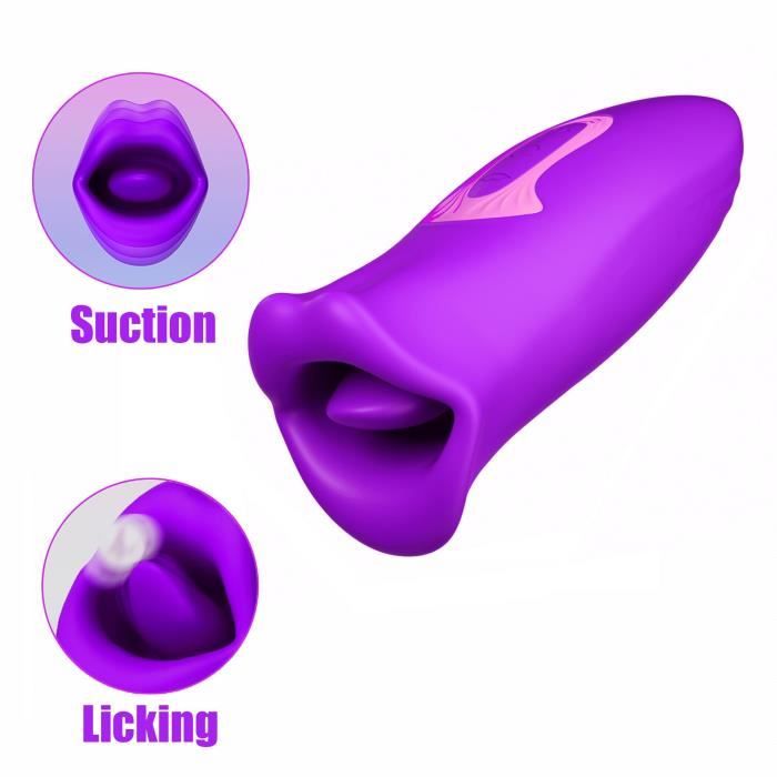 Rose stimulator, suction vibrator, female sex toy, tongue licking vibrator  and adult sex toy, purple