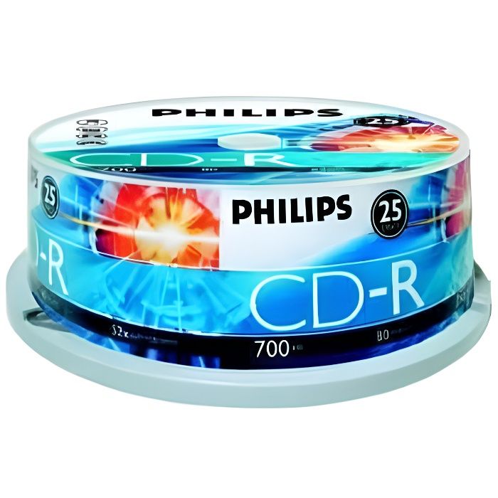 Philips 25 x CD R 700 Mo 80 min 52x spindle - vue 2