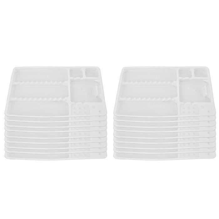 Plateau Dentaire Divisé En Plastique Autoclavable – 6 Couleurs, Taille 24.3x33.8cm | Pour Instruments Dentaires, Médical, Esthétique - 10