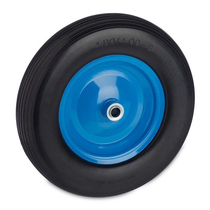 Relaxdays Roue de brouette 4.80 4.00 8 rechange pneu caoutchouc plein jante acier charge 120 kg - vue 2