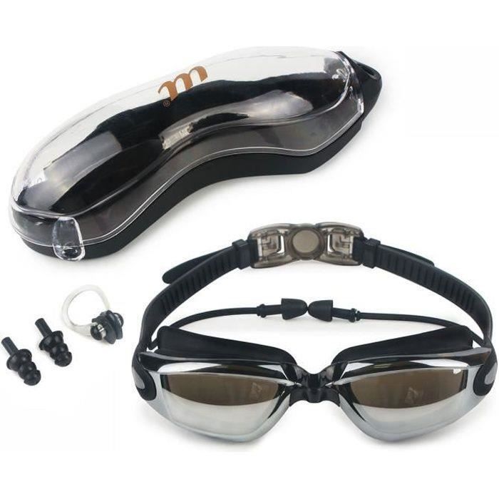 Gift Unisex Lunette de Natation Piscine ANti UV Brume Waterproof Reglable Lunette Goggle Cdiscount Sport