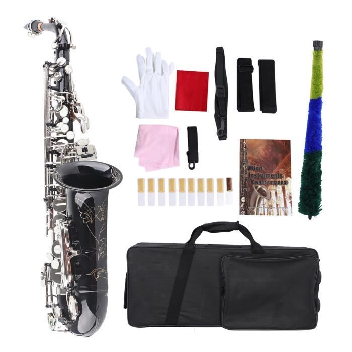 SALUTUYA Saxphone SLADE Mediant Saxophone E Saxophone Alto Plat avec Accessoires Noir musique saxophone