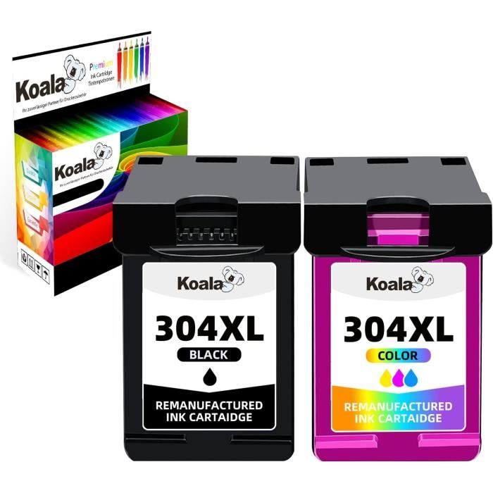 Cartouches D'Encre 304XL Compatibles HP - Noir Et Couleur - Pour Deskjet 3760, Envy 5030, Etc. - 2 Pack