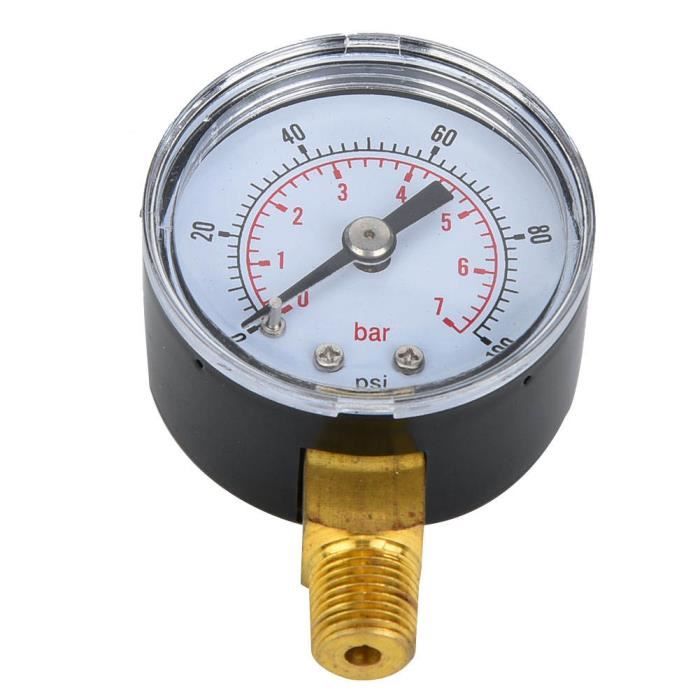 0-160psi,0-11bar Manomètre mécanique de connexion inférieure de 1/8inch BSPT pour l'eau d'huile d'air 