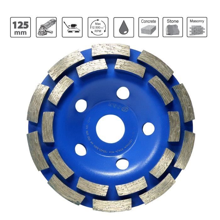 Diment Power Universal Disque diamant 125mm à Meuler le Béton, Granit,  Marbre, Maçonnerie, Briques. Meule diamantée pour Meule[24] - Cdiscount  Bricolage