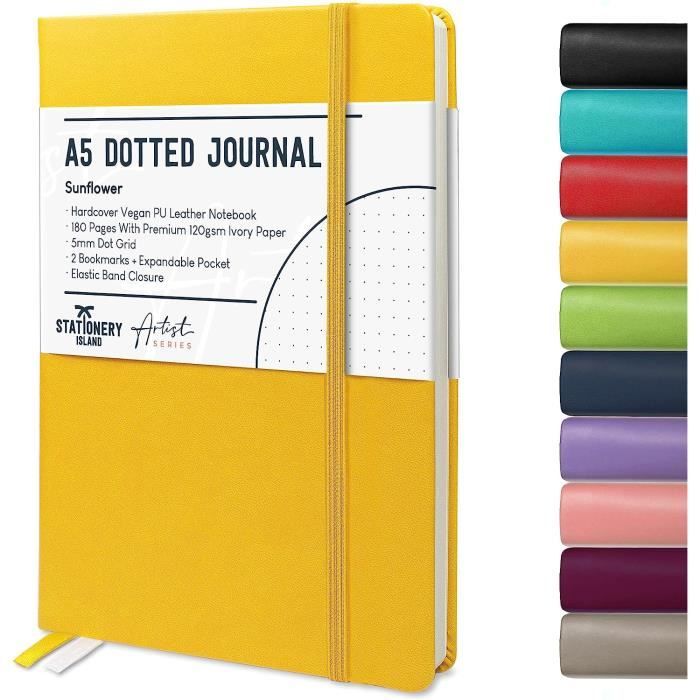 Carnet Bullet Journal Lonely Oak - 156 Pages Pointillées, Papier 120 GSM, Couverture Rigide En Cuir, Format A5 - 10