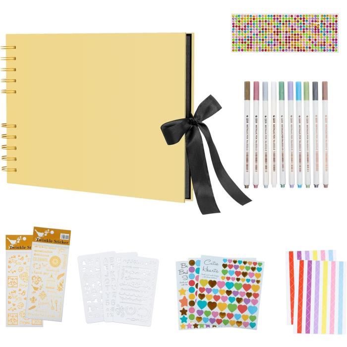 Album Photo Scrapbooking,Album Photo Pages Noires,Livre Photo