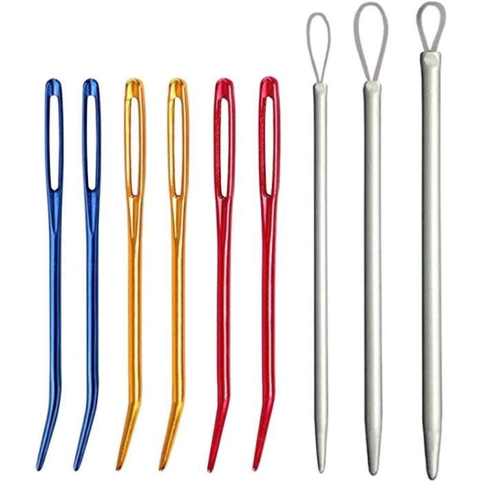 Kit De Tricot 21 Pièces - 12 Couleurs De Fil, Aiguilles Bambou - Kit Débutant Enfants Et Adultes