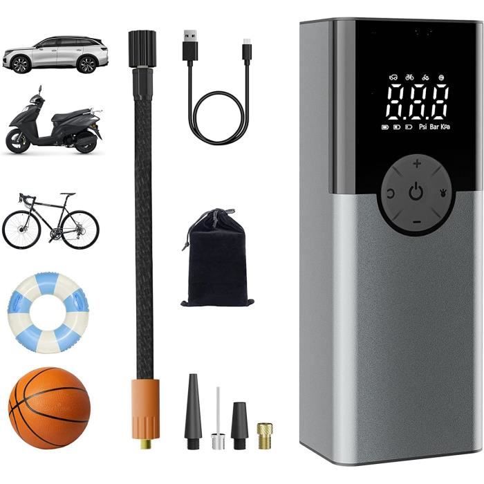 Compresseur Air Électrique Portable Ampbank 6000mAh – Pompe Voiture/Vélo – Avec Powerbank
