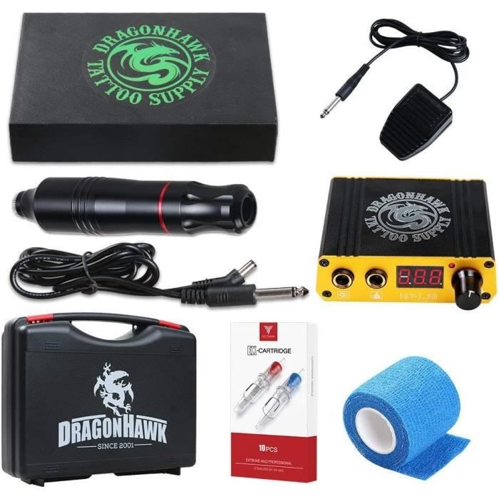 Agonhawk Tattoo Kit Cartridge Tattoo Machine Kit Pen Rotary Tattoo