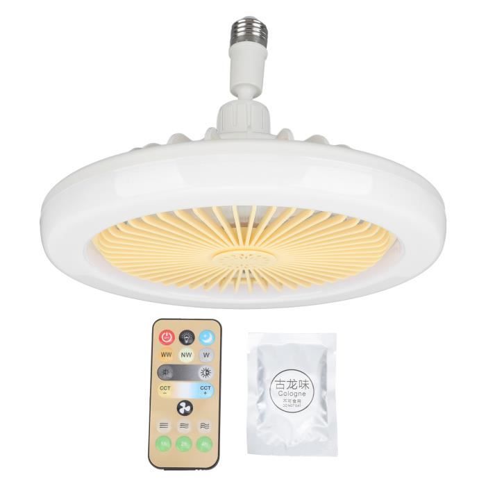 Lumière Ventilateur LED à Grande Puissance, Télécommande Intelligente