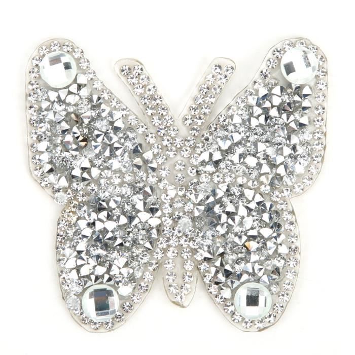 Patchs Broche Mauvais œil En Strass Et Perles - 2 Pièces 75x68 Mm - Épingle Fixe - Pour Vestes, Sacs, Chapeaux - Décoratif Et Protecteur - 3