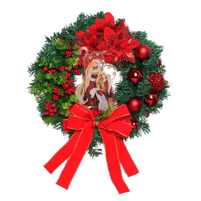 TD® Couronne de décoration de Noël Jésus 40CM *40CM Design lumineux