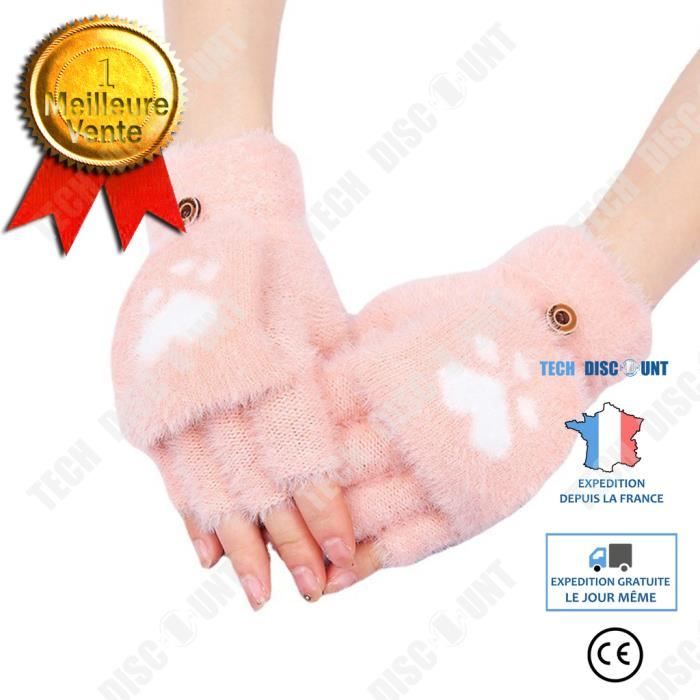 SMED Gants Tricotés En Velours Et épaissi Pour écran Tactile De Cyclisme En Plein Air En Laine Chaude Et R Sistante Au Froid Pour Femmes