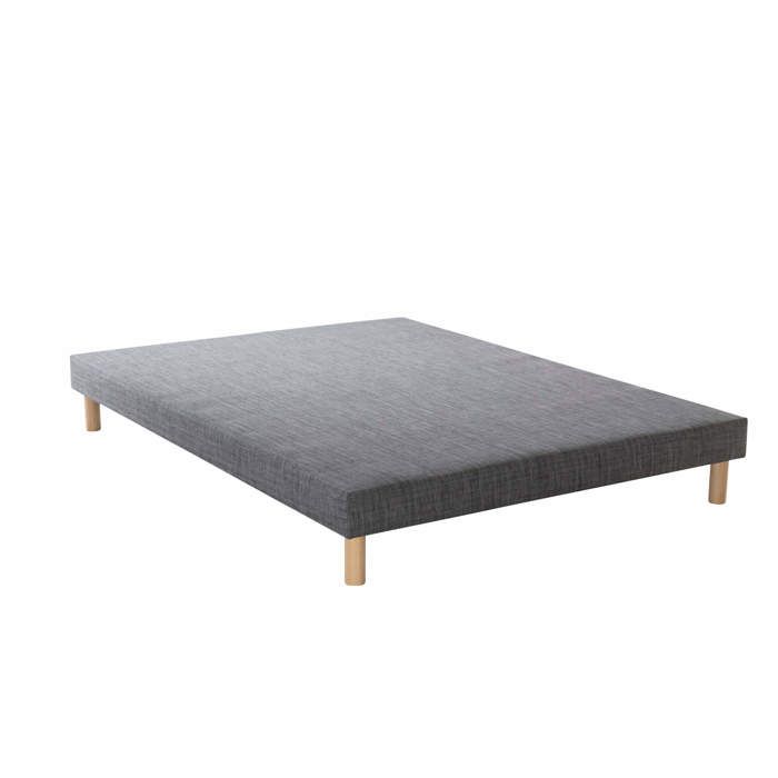 Sommier tapissier gris orage 13 cm Lune - SOMEO 140x190 - Gris - Garantie 5 ans - Someo Sommier tapissier gris orage 13 cm Lune - SOMEO 140x190 - Gris - Garantie 5 ans - Someo