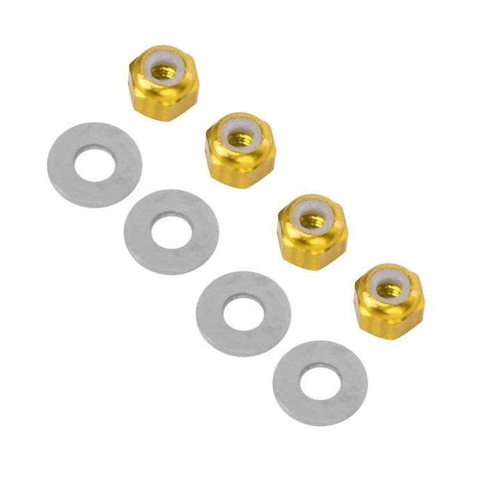 Écrous De Roue Hexagonaux Pour Voiture RC 1/14 - Compatible WLtoys 144001, Aluminium Anodisé (Rouge, 4 Pièces)
