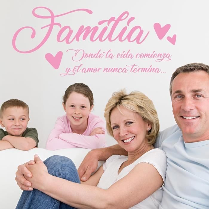 Stickers Muraux, Sticker Mural En Espagnol, Avec " Familia Donde La