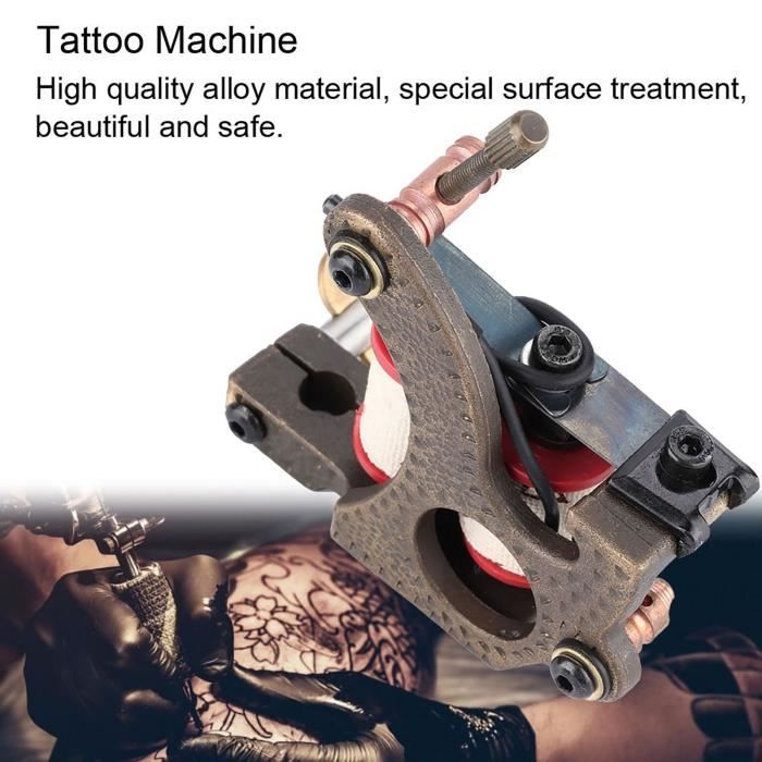 Porte-clés Miniature Machine à Tatouer - Alliage Zinc, 14,5x4 Cm, Avec Bobines Réalistes, Ornement Ou Cadeau Fan Tatouage - 6