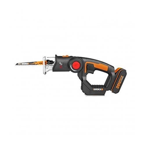 WORX Axis Sierra 2 en 1 sable et de lames 1 Batterie 20 V 20 Ah Li Ion WX550