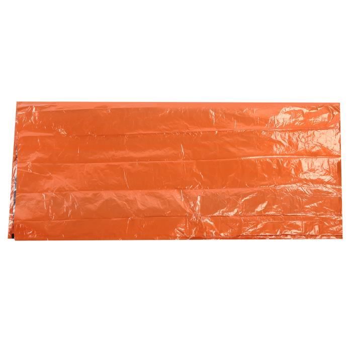 Kit De Survie 2 Sacs De Couchage Urgence Imperméables Orange + Sifflet - Pour Randonnée, Bivouac, Voiture
