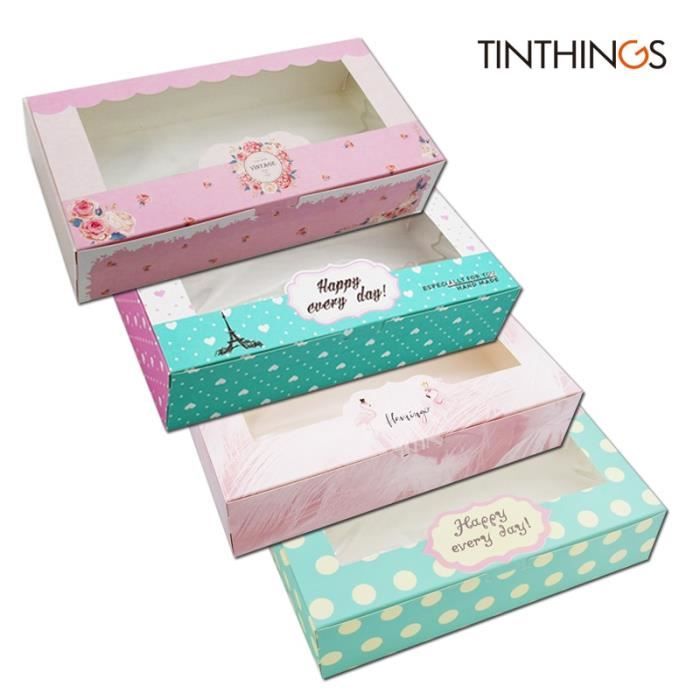 NPLUX Lot De 6 Boîtes à Cupcakes Blanches Avec Fenêtre Pour