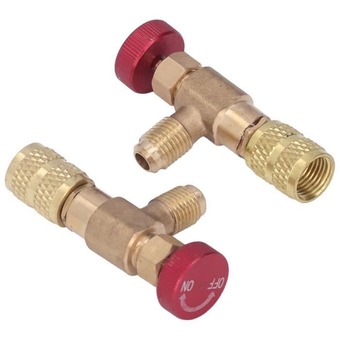 Vanne De Régulation Réfrigération R410A – 2 Pièces En Laiton – Filetage Mâle 1/4 SAE Et Femelle 5/16