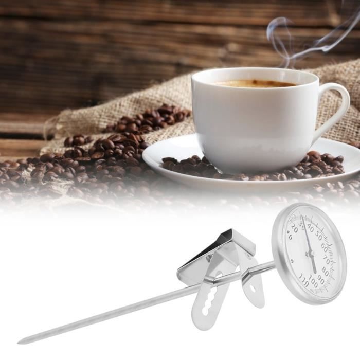 Thermomètre à Lait Acier Inoxydable -10~110℃ - Pour Café Et Mousse De Lait - Avec Clip