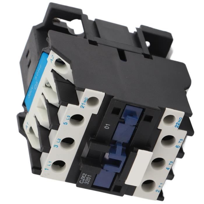 Telituny Contacteur Normalement Ouvert à 2 Pôles 220 V