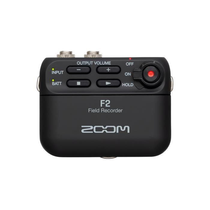 Zoom F2 Noir - Enregistreur audio compact et portable - USB-C - Slot Micro SDXC - Micro-cravate LMF-2