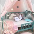 Tentes de dôme, Rideau de lit, Moustiquaire fantastique,Ciel de Lit Avec étoiles Décoration pour chambre des enfants - Rose-1