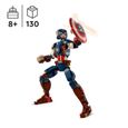 LEGO® Marvel 76258 La Figurine de Captain America avec Bouclier, Jouet et Décoration Avengers-1
