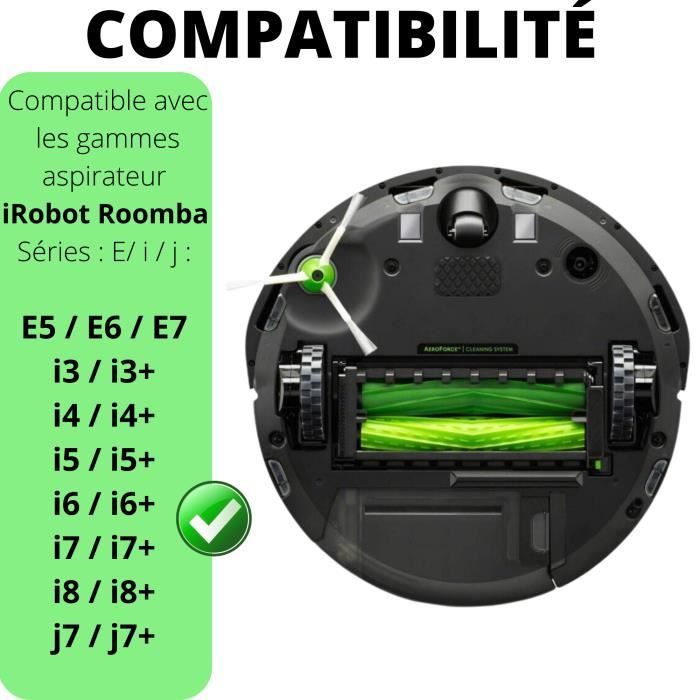 Achetez Pour Irobot Roomba Combo i8 / i8 Plus 2 Brosses Principales à  Rouleaux + 3 Brosses Latérales + 3 Kit de Pièce de Remplacement de Robot de  Balayage Filtrant de Chine