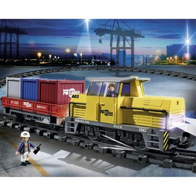 PLAYMOBIL 5258 Train Porte Conteneurs RC Cdiscount Jeux