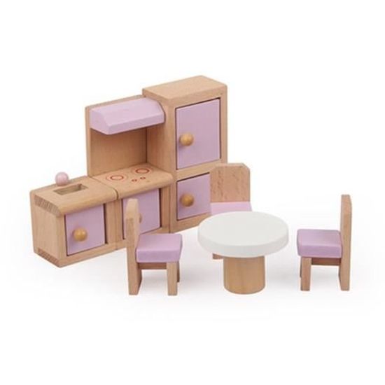 Ensemble Meubles Maison De Poupée 1:12 - 4 Pièces 32 Accessoires En Plastique - 5
