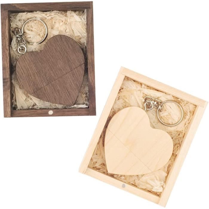 Clé USB 32Go Cœur-naturel Avec Boîte, LEIZHAN Mémoire Stick USB