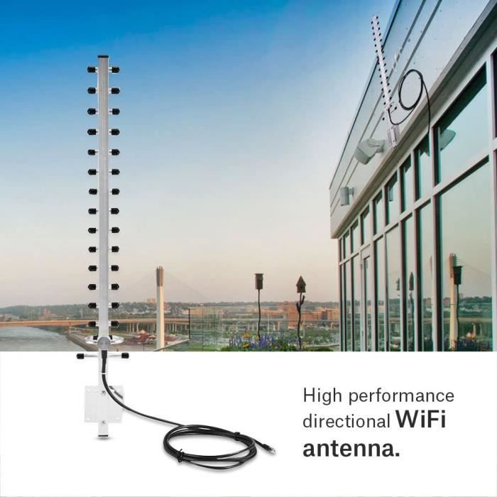 ZAMETTER Antenne Yagi WiFi RP-SMA 2.4 GHz 25 DBi Directionnelle