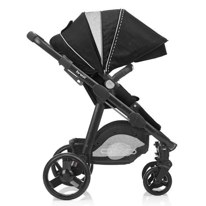 BREVI Poussette Combinee Trio Ovo Car Premium noir chine Cdiscount Puericulture Eveil bebe