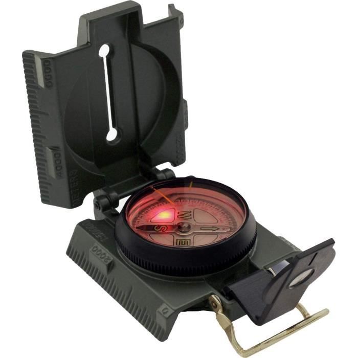 Mini Boussole Silva – Noire, Taille Unique, Ultra-légère, Avec Cadran Solaire, Marquages Lumineux, Cordon Amovible – Pour Rando, Trek, Secours