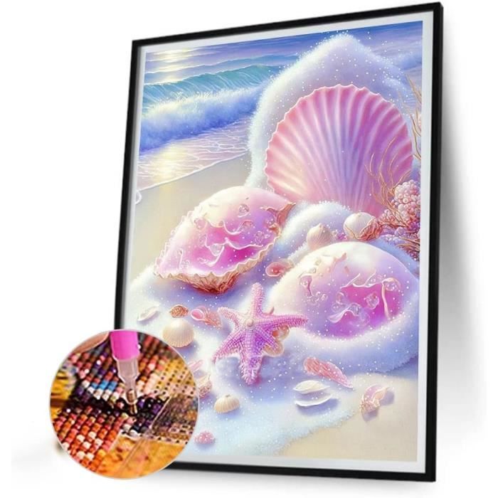 Kit Diamond Painting Mer Et Coucher Soleil - 5 Panneaux 80x40cm DIY