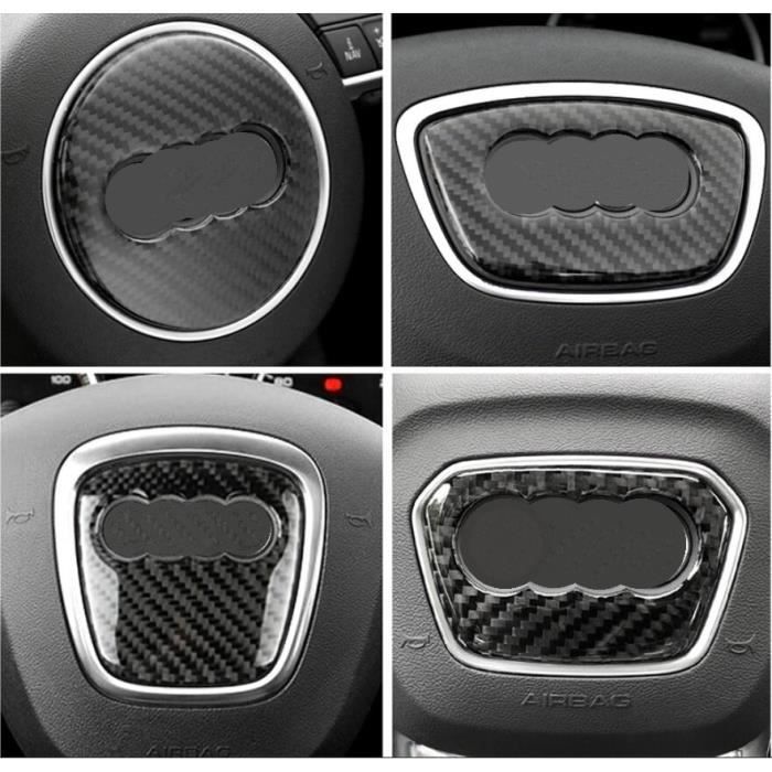 Décoration intérieure,revêtement de volant de voiture en alliage  d'aluminium,1x,3D,avec Logo,anneau rouge,pour Audi A1 - Type Red -  Cdiscount Auto