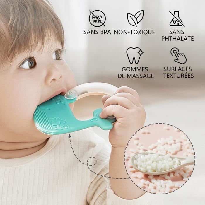Hochet Bc Babycare Hochet de Dentition colorés rotatifs - - Jouets pour Bébé  3 mois plus - Jouet de Dentition Sensoriel