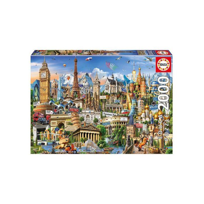 Puzzle Adulte : Symboles D Europe - 2000 Pieces - Collection Monuments ...